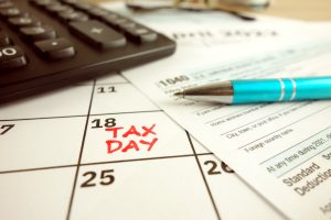 Tax Day April 18th calendar